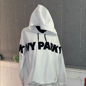 IVY PARK White Hoodie with Black Block Lettering